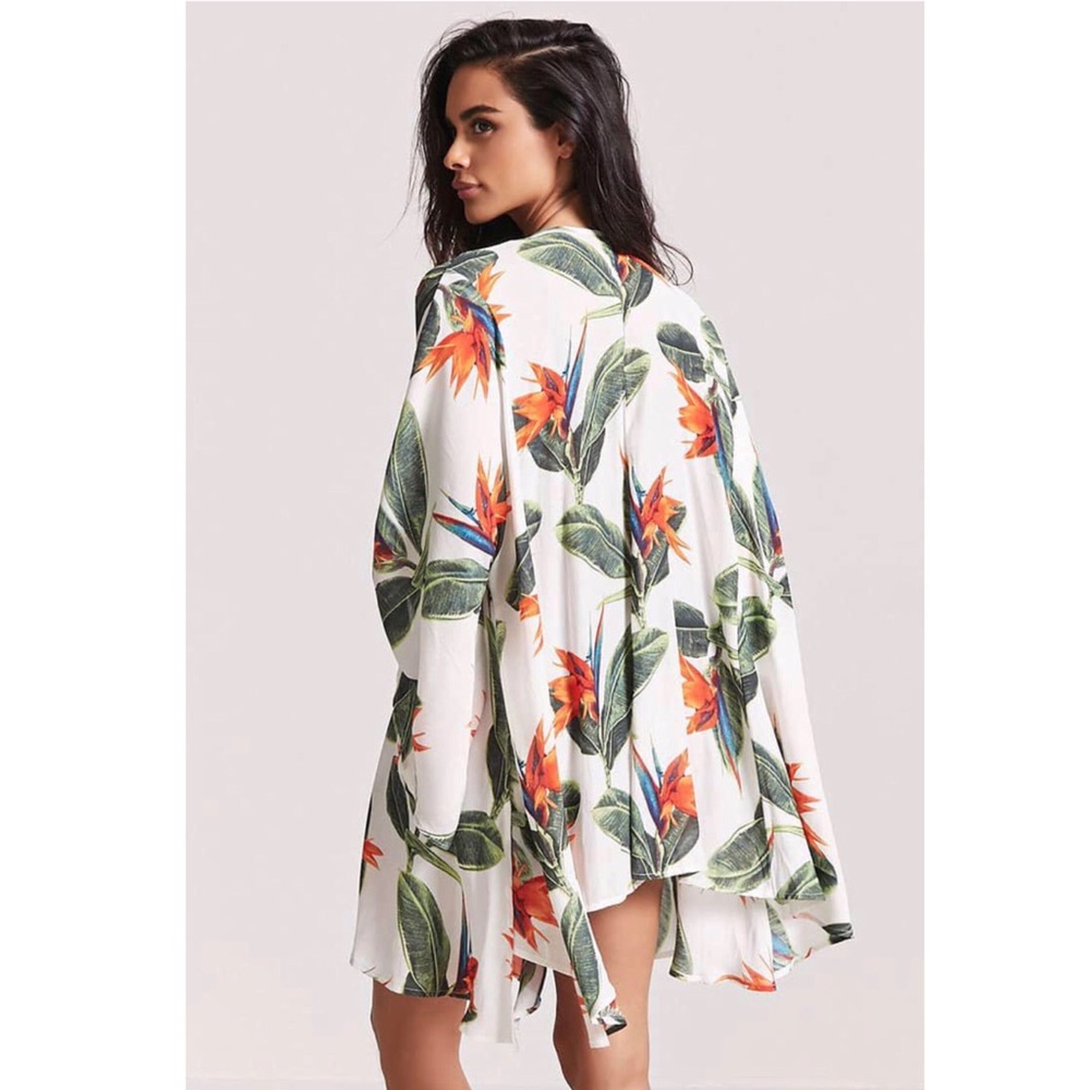 Forever 21 Floral Tropical Swim Cover Up